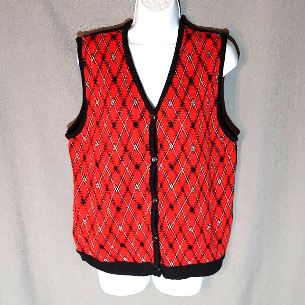 Cabin Creek vintage sweater vest NWOT SZ L